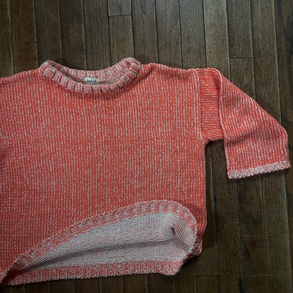 Babaa Women's Red Crew Neck Sweater - Picture 4 of 5